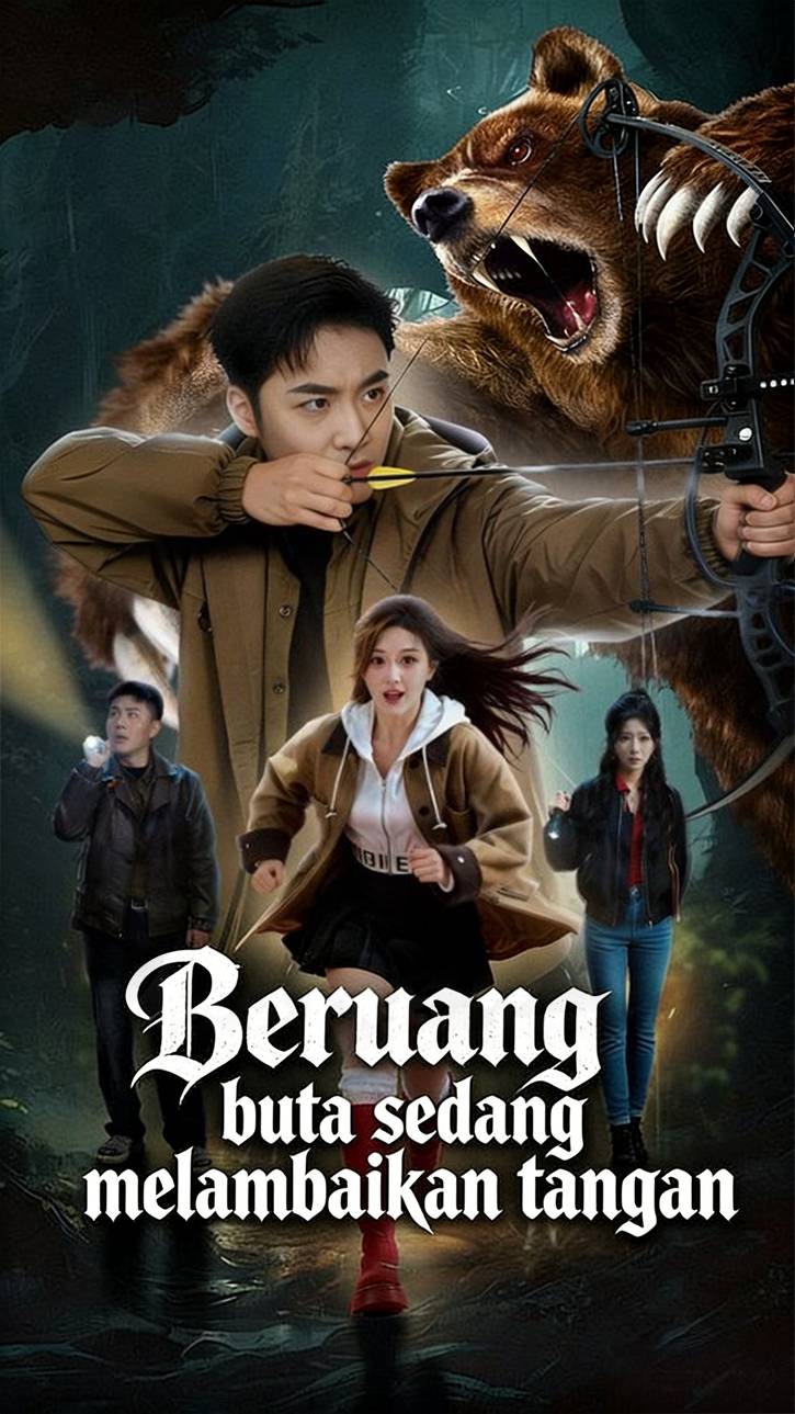 Beruang buta sedang melambaikan tangan