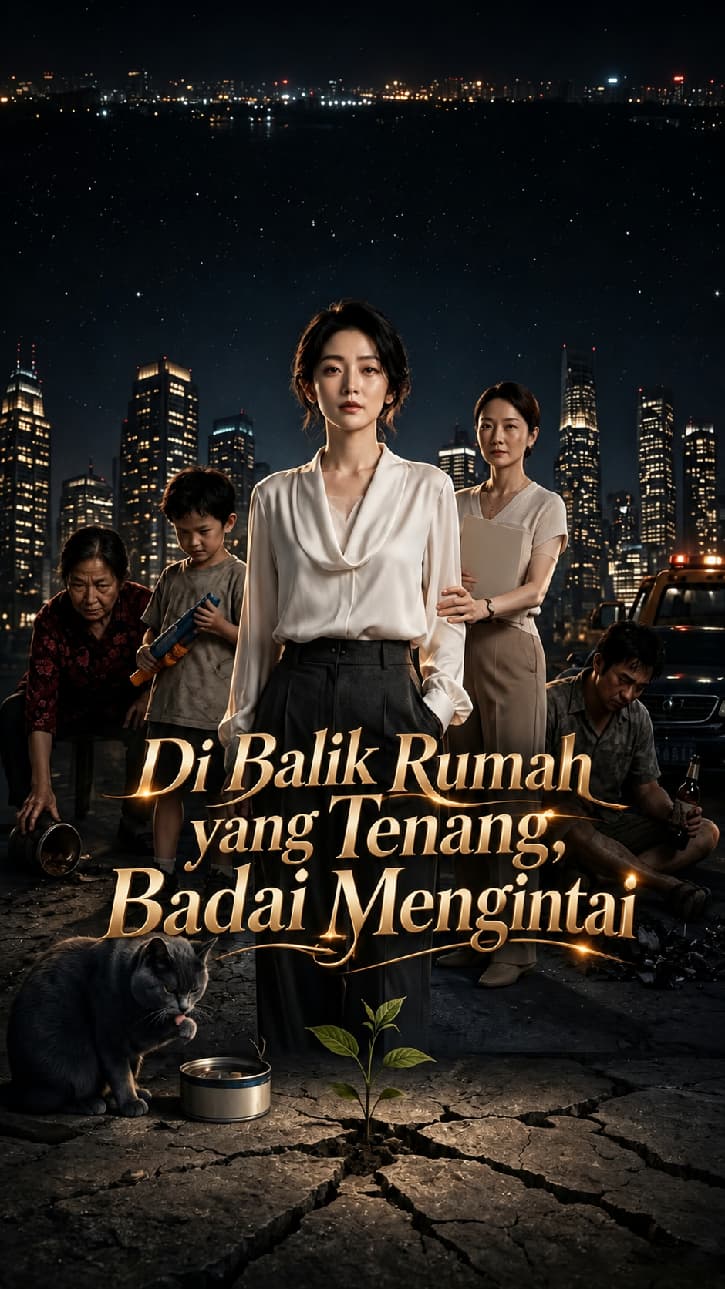 Poster Di Balik Rumah yang Tenang, Badai Mengintai