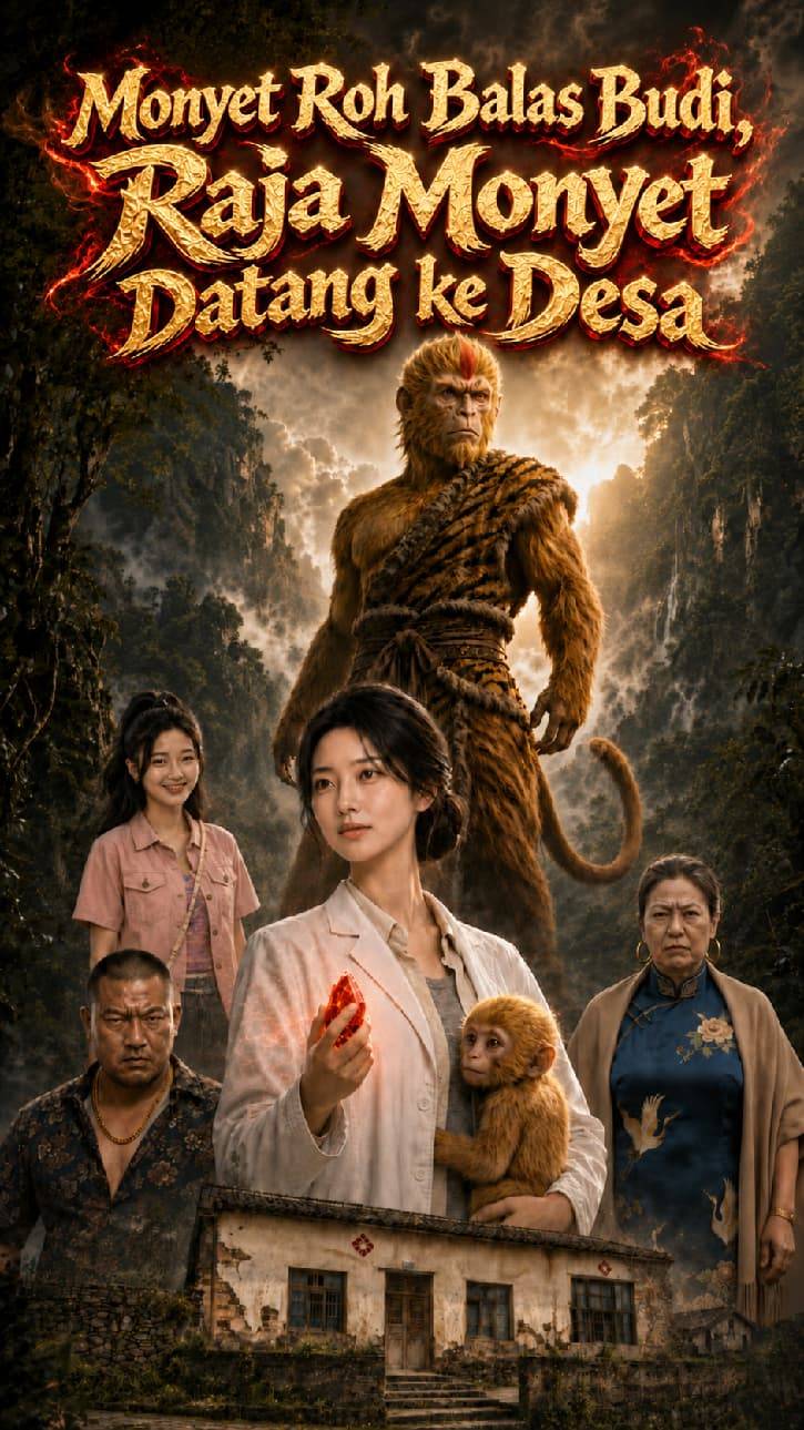 Poster Monyet Roh Balas Budi, Raja Monyet Datang ke Desa