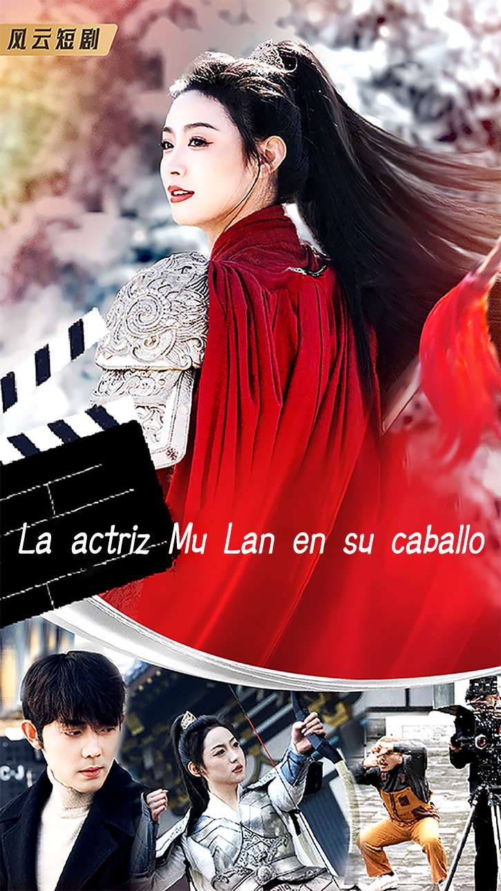 La actriz Mu Lan en su caballo