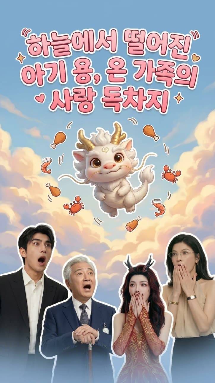 하늘에서 떨어진 아기 용, 온 가족의 사랑 독차지